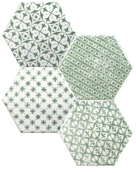 Mosaic Verde Hexagon — 1