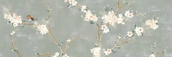 RA1N Mixed Verde Decoro Fiori di Pesco A — 1