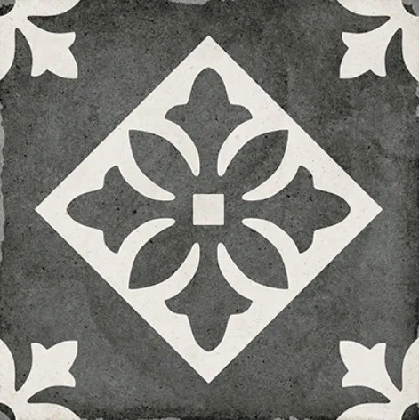 24416 Art Nouveau Padua Black 20x20 — 1