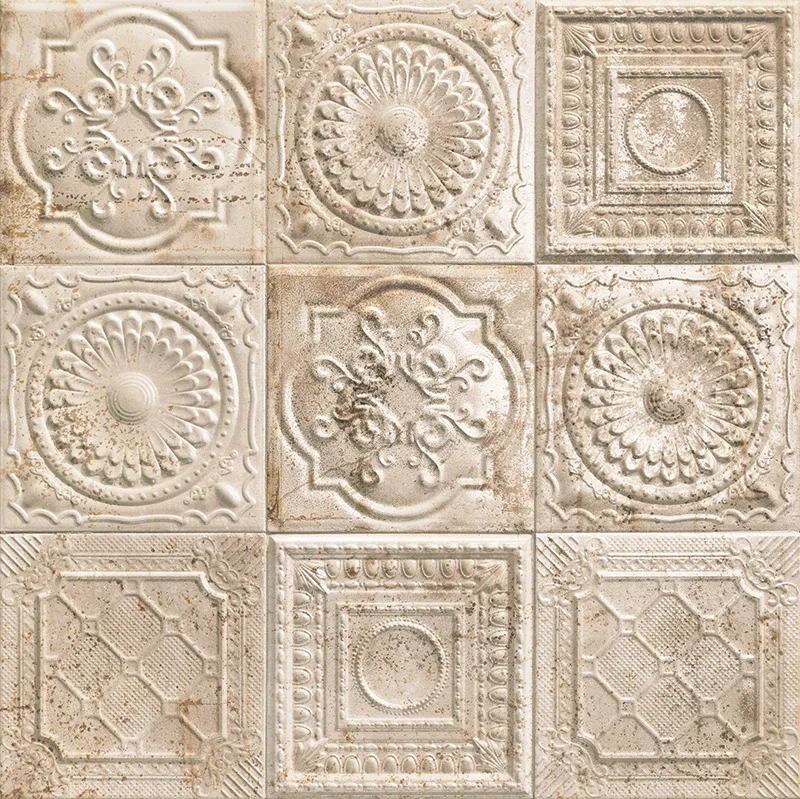 Tin-Tile Rusty Cream 20x20 — 1