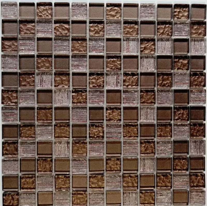 Glass mosaic GLOSS BROWN 30х30 — 1