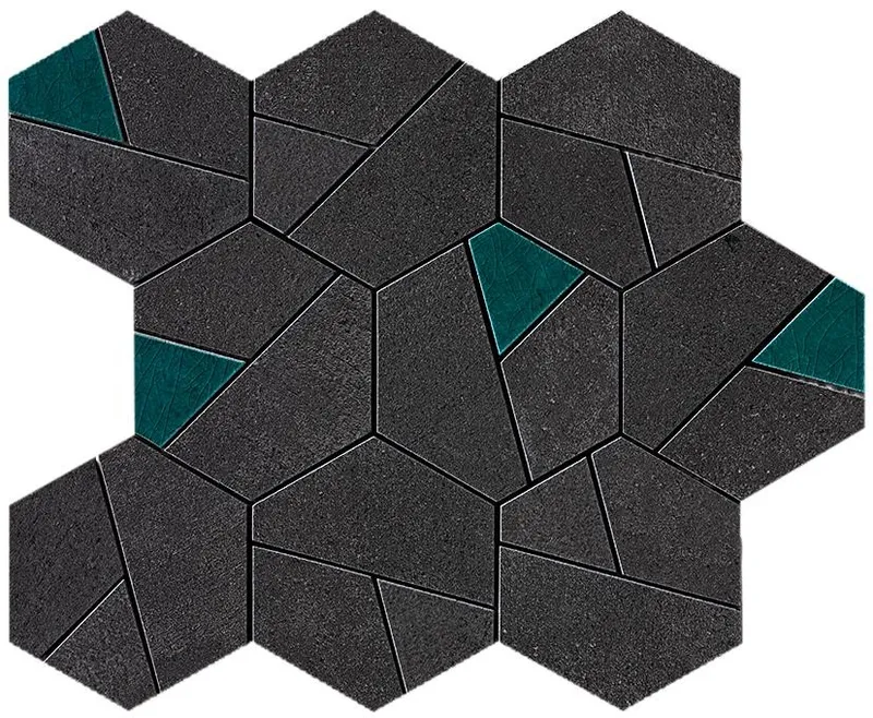 Boost Tarmac Mosaico Hex Jade 25x28.5 — 1
