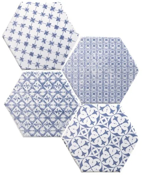 Mosaic Azul Hexagon — 1